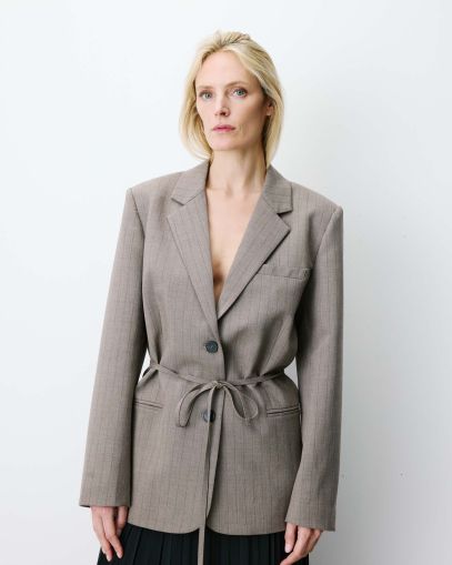 Women's Acario jacket with belt – elegant, stylish and modern for spring/autumn GRACE&MILA (SKU) 111011