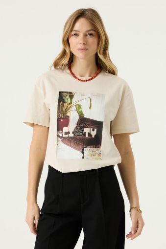 Women's printed cotton T-shirt – comfort and style GARCIA (SKU) T260201