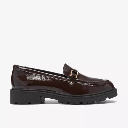 Elegant women's burgundy patent leather loafers – style, comfort, and class for your look. CLARKS (SKU) 26327161