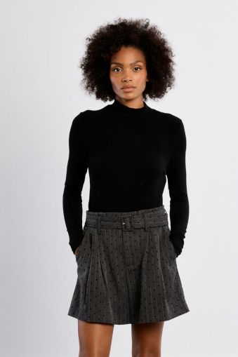 Women's high-waisted shorts with a belt – elegant and stylish MOLLY BRACKEN (SKU) TL445EN