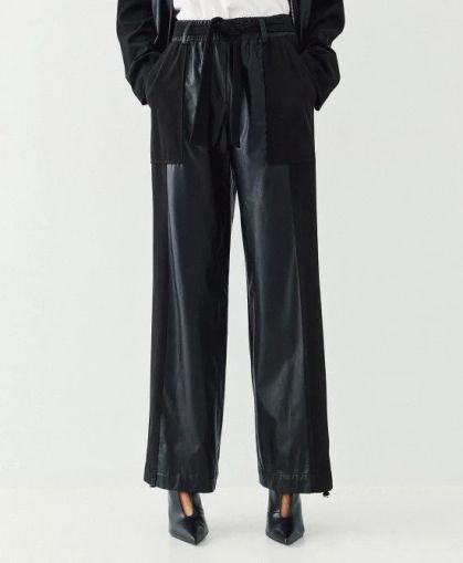 Women’s wide-leg trousers – a luxurious blend of eco-leather and soft suede for style and comfort. ACCESS FASHION (SKU) 5048