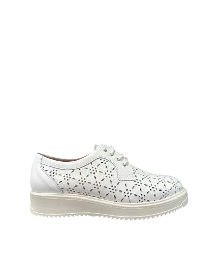 Casual women's shoe leather with holes PITTILOS (SKU) 10383