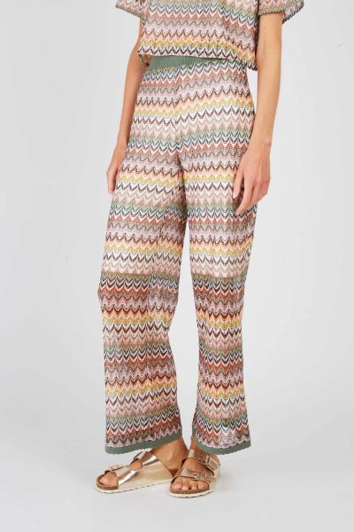 Women's high-waisted trousers in fine knit DERHY (SKU) P560034