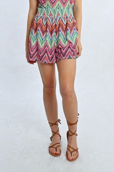 Women's shorts with multi-color print MOLLY BRACKEN (SKU) EL1112DE