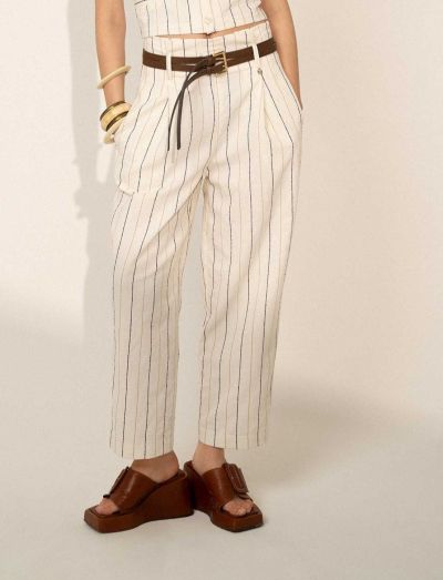 Women's high-waisted striped trousers LE SARTE DEL SOLE (SKU) 3507