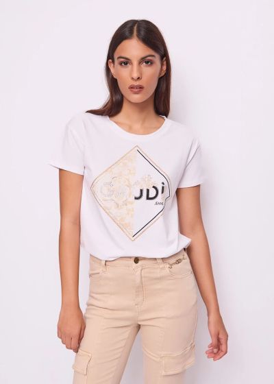 Women's T-shirt with logo and GAUDI print (SKU)511BD64039