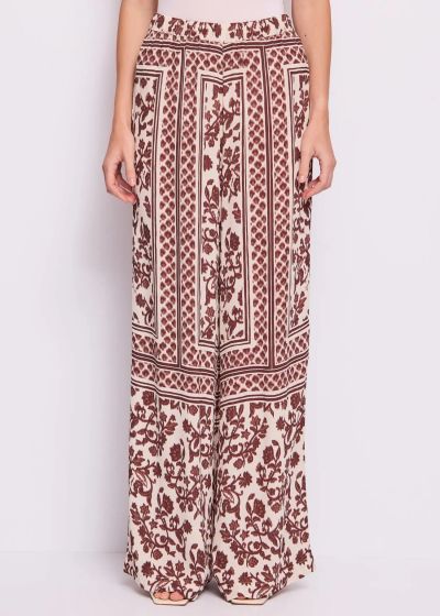 Women's trousers with floral print and elastic GAUDI (SKU)511FD25013
