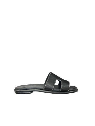 Black summer slippers - Women's model REPO (SKU)70161