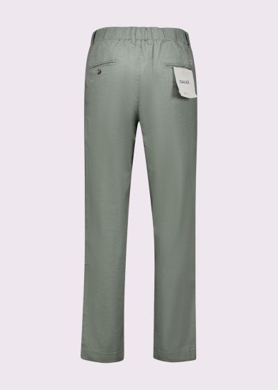 Men's linen pants in olive green color GAUDI (SKU) 511GU25042