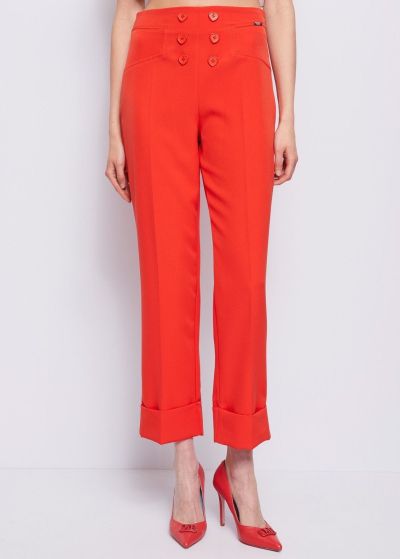 Women's pants with a mid-rise waist DENNY ROSE (SKU) 311ND25012
