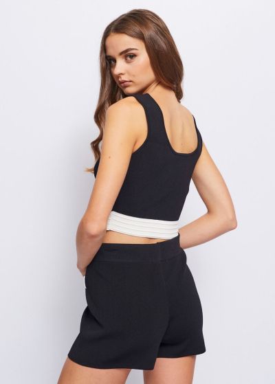 Elegant shorts in classic black color GAUDI (SKU) 311FD23001