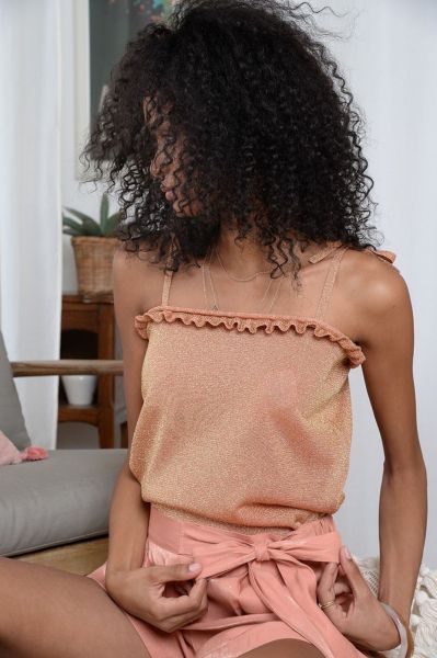 Women's top with shiny texture MOLLY BRACKEN (SKU) EV64E21
