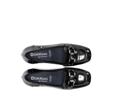 Elegant black low-heeled shoes - comfort and style!DORKING (SKU)9621