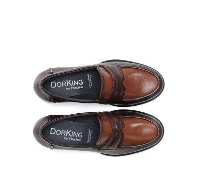 Elegant brown mid-heeled shoes - Women's style!DORKING (SKU)9378