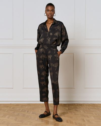 Elegant trousers with a crumpled effect and elastic waist ACCESS FASHION (SKU) 5065