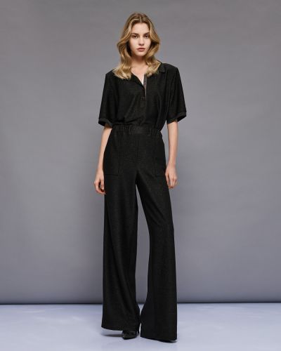 Women's lurex blouse with short sleeves ACCESS FASHION (SKU) 2080