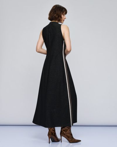 Long stylish dress made of lurex without sleeves ACCESS FASHION (SKU) 3069