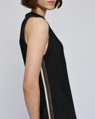 Long stylish dress made of lurex without sleeves ACCESS FASHION (SKU) 3069
