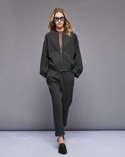 Women's bomber jacket with crystals ACCESS FASHION (SKU) 1033