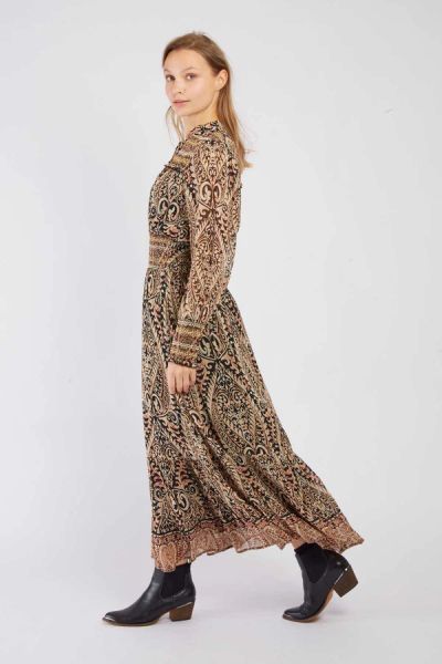 Women's long dress with print DARIANE - elegant appearance DERHY (SKU) A510020