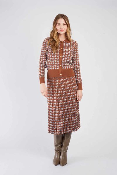 Women's knitted cardigan with BARBERINE pattern - style and comfort DERHY (SKU) A545017