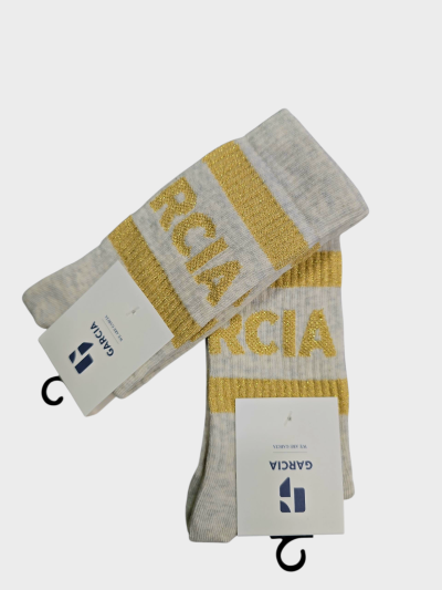 Women's socks with logo text GARCIA in gold (SKU) Z0028-6103