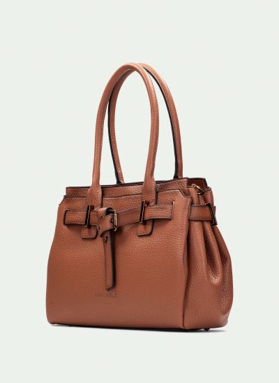 Elegant women's handbag in light brown HISPANITAS (SKU)254146.