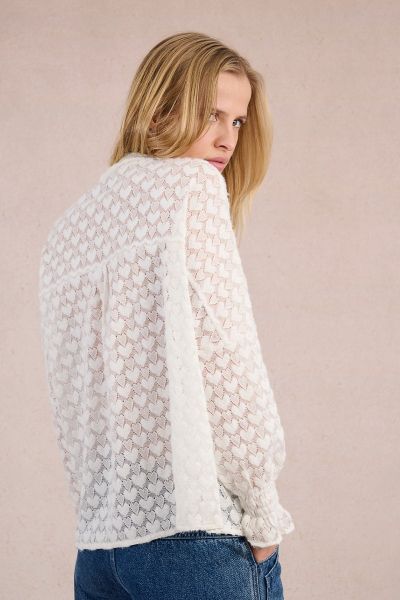 Women's lace shirt with heart motifs MOLLY BRACKEN (SKU) T1090DH