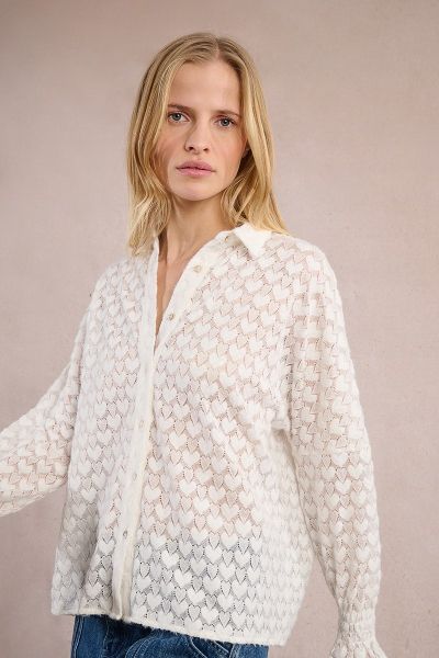 Women's lace shirt with heart motifs MOLLY BRACKEN (SKU) T1090DH