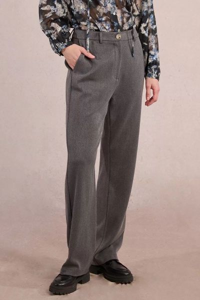 Women's straight pants with high waist - style and comfort MOLLY BRACKEN (SKU) P1761DH
