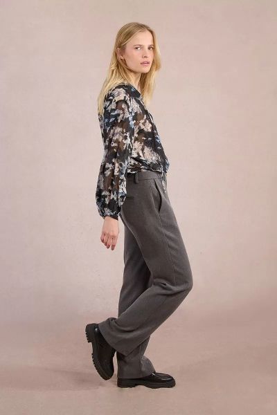 Women's straight pants with high waist - style and comfort MOLLY BRACKEN (SKU) P1761DH