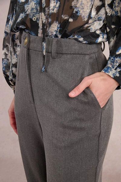 Women's straight pants with high waist - style and comfort MOLLY BRACKEN (SKU) P1761DH