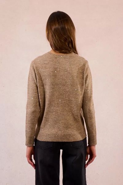 Stylish women's sweater sprinkled with sequins MOLLY BRACKEN (SKU) E1613DN