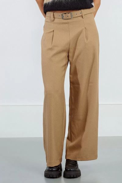Women's wide pleated pants with belt - style and elegance MOLLY BRACKEN (SKU) PL164BDN