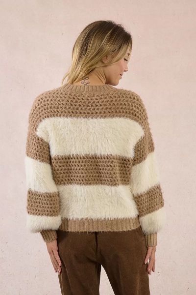 Women's knitted striped sweater MOLLY BRACKEN (SKU) LA1807DH