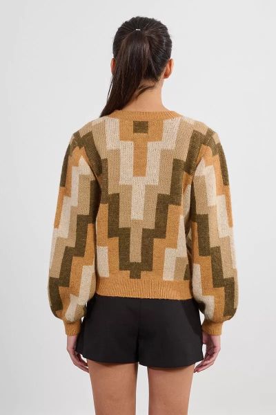 Women's graphic sweater - elegance and style MOLLY BRACKEN (SKU) LAL608DN