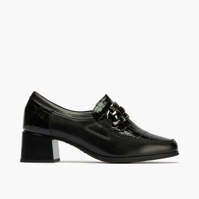 Black elegant high-heeled shoes PITILLOS (SKU)10822