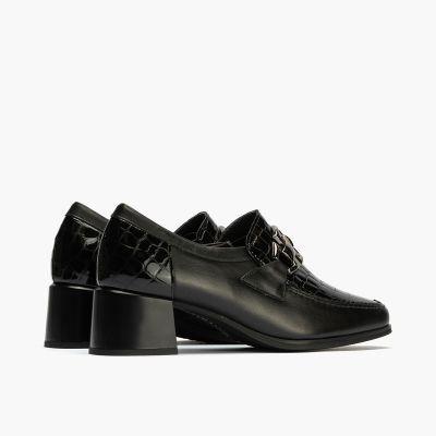 Black elegant high-heeled shoes PITILLOS (SKU)10822