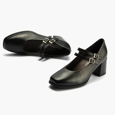 Черни Елегантни Обувки на Ток - Класически PITILLOS (SKU)10836