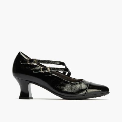 Elegant black shoes with thin heels - the perfect choice!PITILLOS (SKU)10852