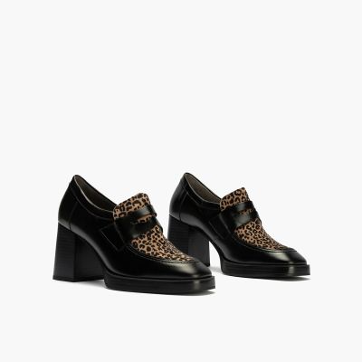 Elegant animal print heeled shoes PITILLOS (SKU)10864