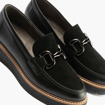 Черни дамски лоуфъри с равна подметка - елегантни и удобни!PITILLOS (SKU)10763