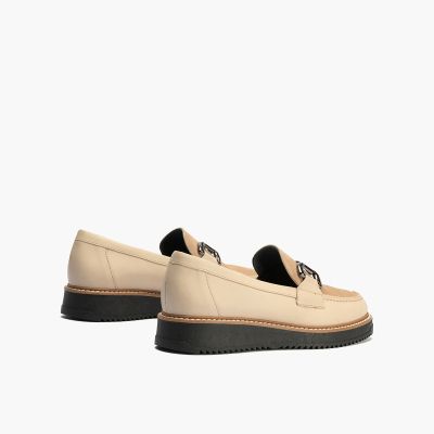 Light beige women's loafers - elegant and comfortable!PITILLOS (SKU)10763.