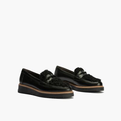 Black women's loafers with down - elegant and comfortable!PITILLOS (SKU)10764