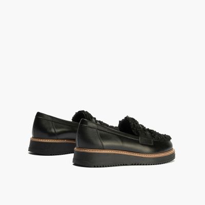 Black women's loafers with down - elegant and comfortable!PITILLOS (SKU)10764