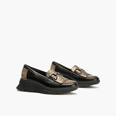 Black women's shoes with animal print - Everyday style!PITILLOS (SKU)10753