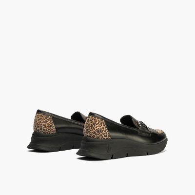 Black women's shoes with animal print - Everyday style!PITILLOS (SKU)10753