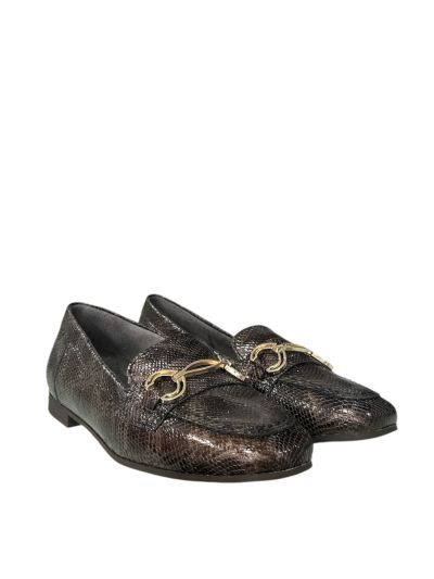 Modern moccasins with snake print - elegance and comfort.PITILLOS (SKU)10871