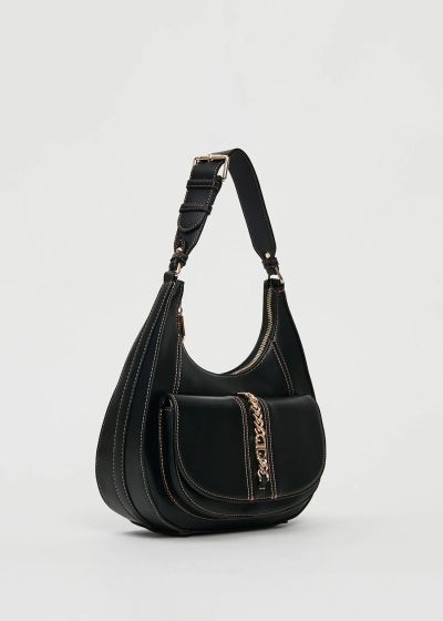 Stylish hobo handbag - elegance in black GAUDI (SKU) 12330