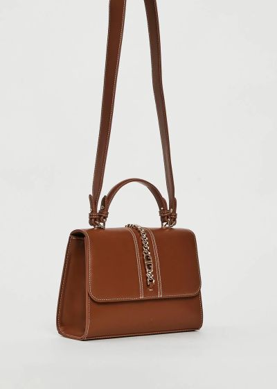 Beige Crossbody Bag with Chain - Elegance and Style GAUDI (SKU) 12332
